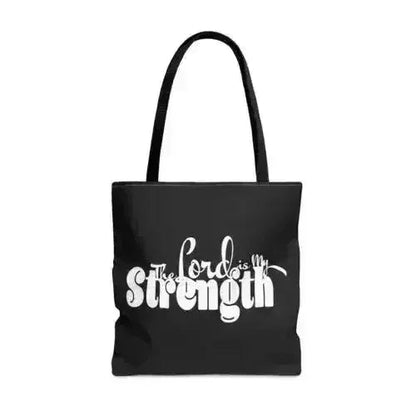 Large Tote Bag the Lord is my Strength Print