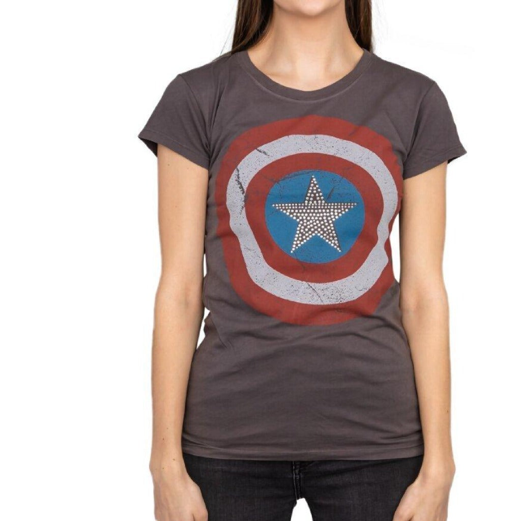 Captain America Studded Star Juniors/Women&