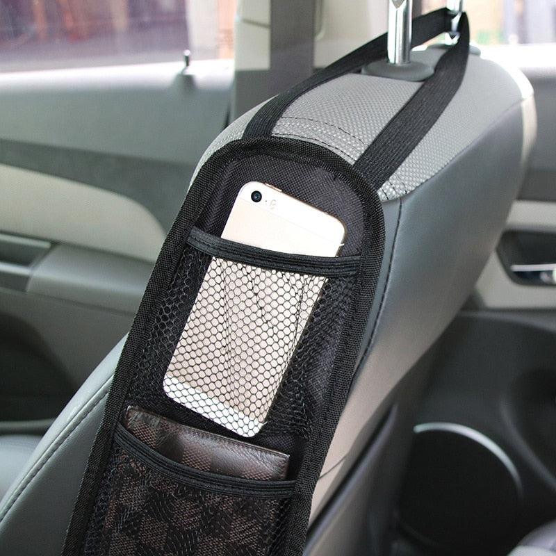 Car Seat Organizer Auto Seat Side Storage Hanging Bag Multi-Pocket Drink Holder Mesh Pocket Car Styling Organizer Phone Holder Multi-Pocket Drink Holder, Mesh Pocket Car Seat Phone Holder Car Seat Net Organizer, Seat Side Organizer Automobile