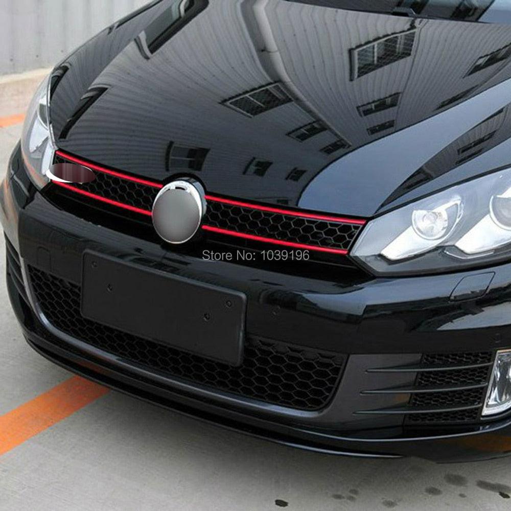 Car Styling Fashion Front Grills Stickers Car Accessories Decorative Car Body Decals Grille Trim Center Mesh Strip Sticker Cover Guards Compatible Decorative Auto Body Stickers for Cars Motorcycles