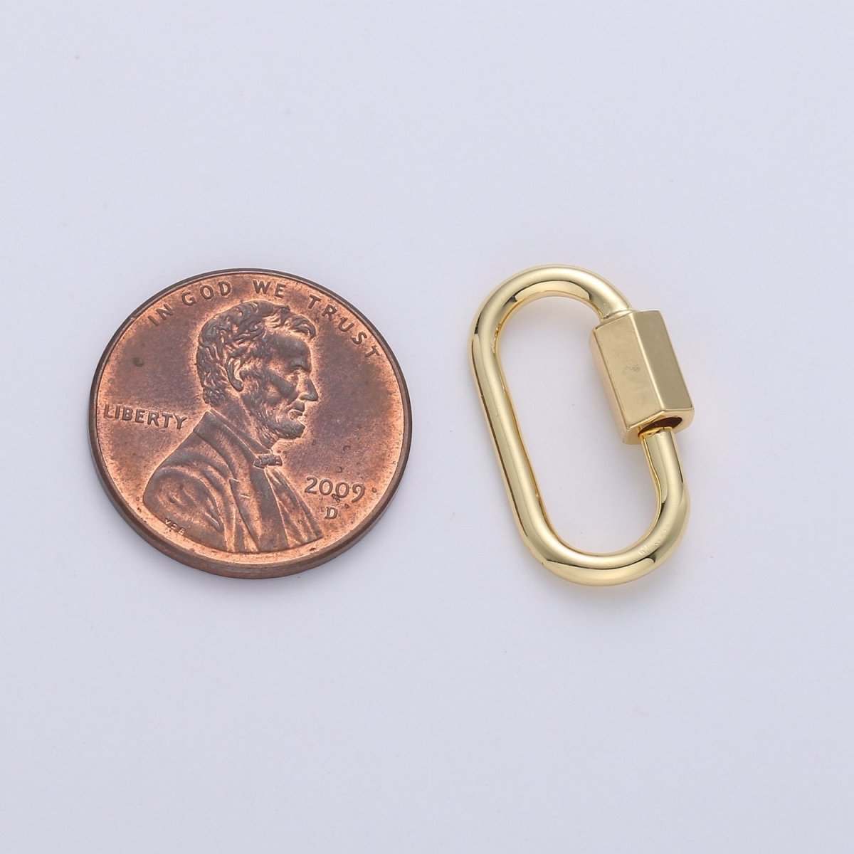 Carabiner Screw  Clasp, Screw Clasp Oval , Interlocking Oval Clasp, Oval Shaped Clasps, Gold, Silver For Bracelet Necklace K-263