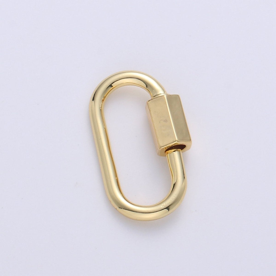 Carabiner Screw  Clasp, Screw Clasp Oval , Interlocking Oval Clasp, Oval Shaped Clasps, Gold, Silver For Bracelet Necklace K-263