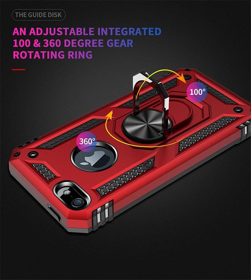Cases With Ring for iPhone Slim Silicone Hard Cover Shock Absorption Lightweight Thin Case For iPhone 13 Pro Max 12 11 Case Magnet Ring Cover For iPhone Silicone Cover