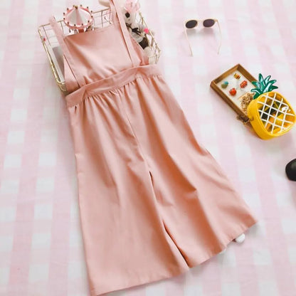 Cat Embroidered Harajuku Romper