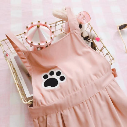 Cat Embroidered Harajuku Romper