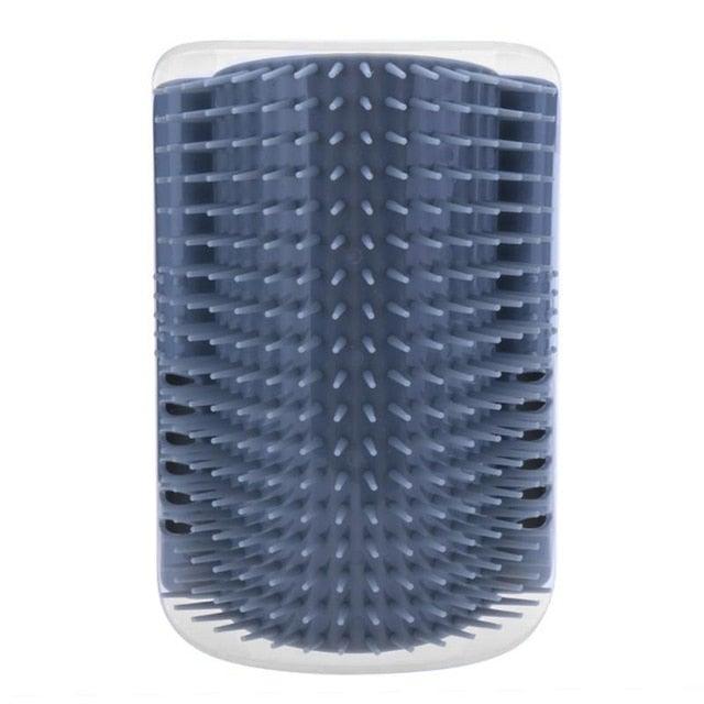 Cat Scratcher Corner Pet Brush Comb Play Cat Toy Plastic Scratch Bristles Arch Massager  Self Groomer with Catnip Pouch Cat Wall Corner Massage Groomer Cat Self Grooming Brush