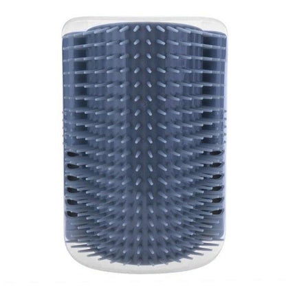 Cat Scratcher Corner Pet Brush Comb Play Cat Toy Plastic Scratch Bristles Arch Massager  Self Groomer with Catnip Pouch Cat Wall Corner Massage Groomer Cat Self Grooming Brush