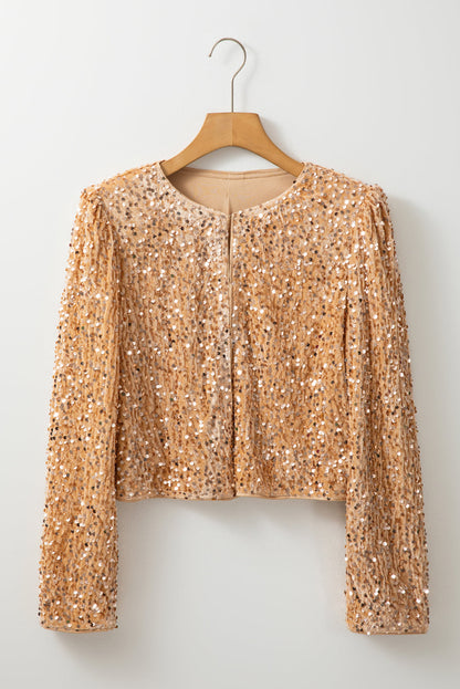 Sequin Open Front Blazer