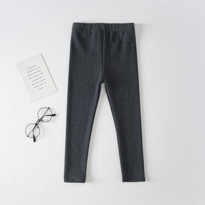 Basic Cotton-spandex Girls Leggings