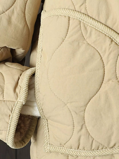 Quilted Hooded Sherpa Lined Outerwear