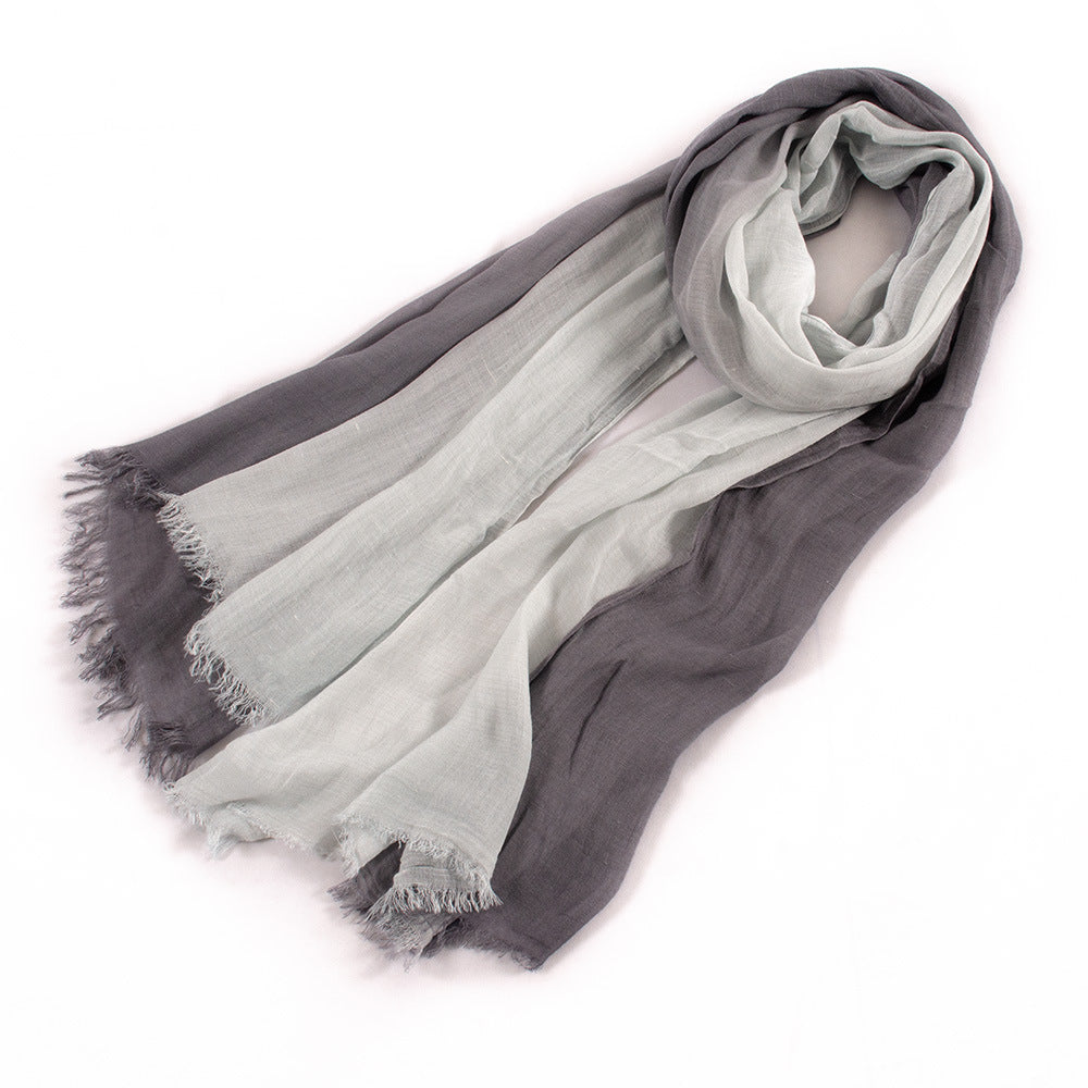 Large Soft Scarf Warm Cotton Tassel