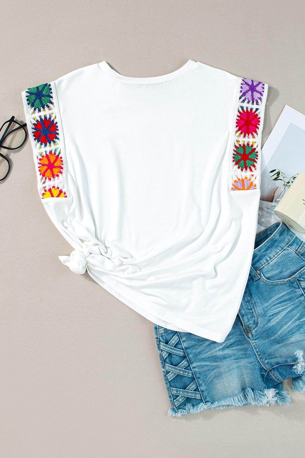 Round Neck Cap Sleeve Top for Women in Soft Stretch Fabric