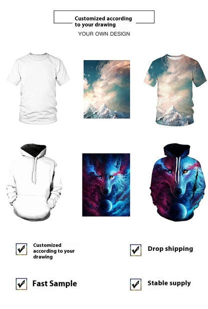 Printed Loose Casual Hipster T-shirt
