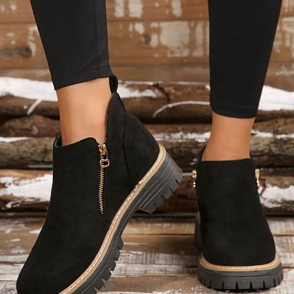 Side Zip Ankle Boots