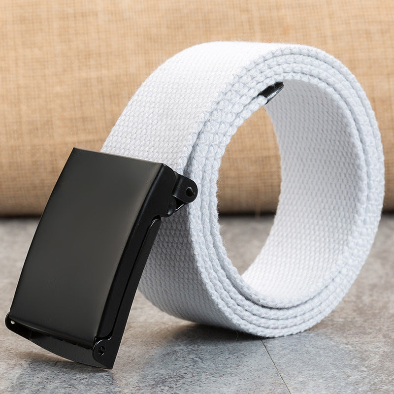 Snap-Clasp Canvas Mens Candy-Colored Belt