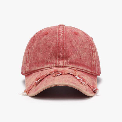 Fringe Adjustable Cotton Baseball Cap for Stylish Comfort
