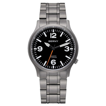 Bernie Mens Waterproof Highly Luminous Titanium Alloy Quartz Watch