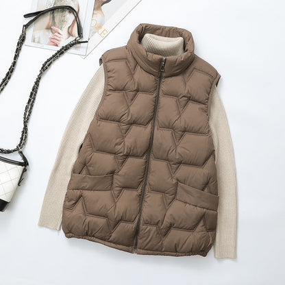 Large-size Down Cotton Vest For Fall And Winter