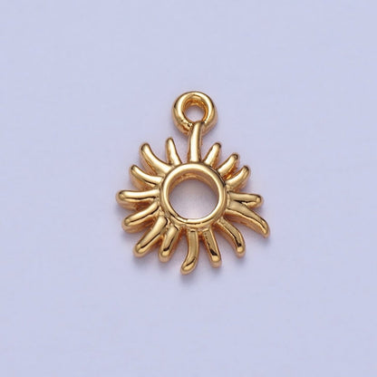 Celestial Shinning Sun Laser Beam Open Add-On Charm in Gold &amp; Silver | AC040