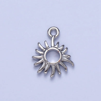 Celestial Shinning Sun Laser Beam Open Add-On Charm in Gold &amp; Silver | AC040