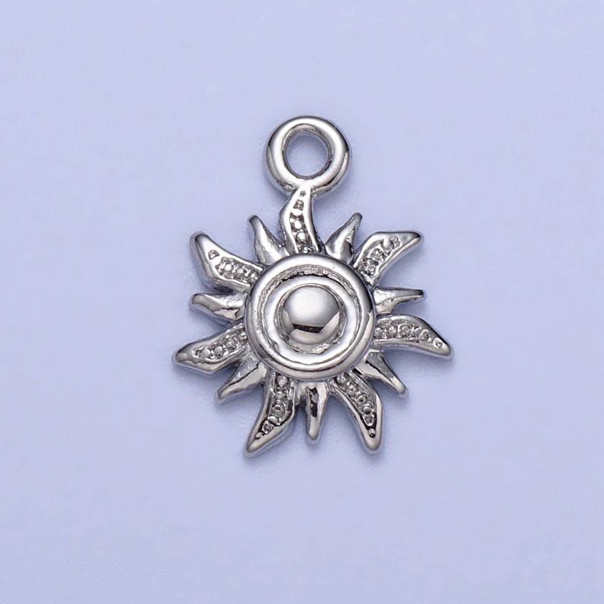 Celestial Textured Bohemian Yogi Sun Charm in Gold &amp; Silver | AC-030