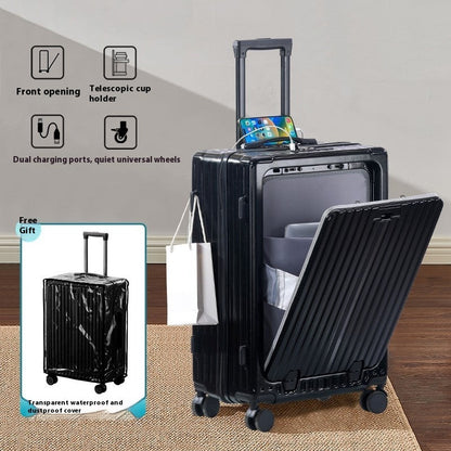 Front Open Cover Multifunctional Trolley Case