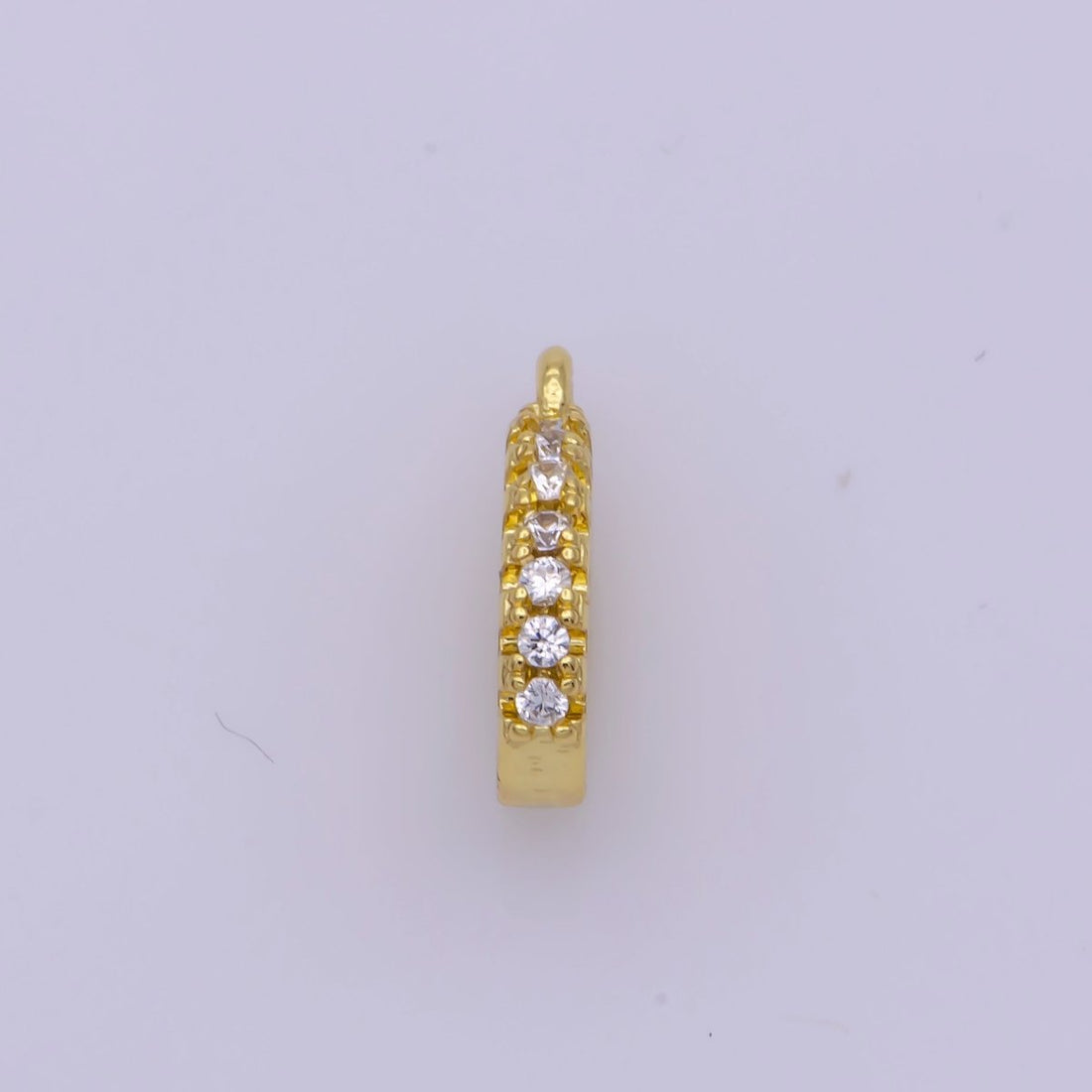Charm Pendant bail with CZ Stone Detail, Necklace Connector Findings, Gold Filled over Brass  L-530