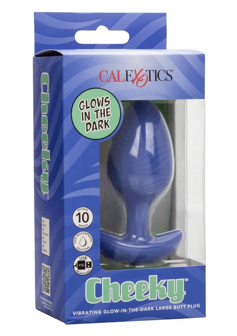 Cheeky Vibrating Glow-In-The-Dark Large Butt Plug