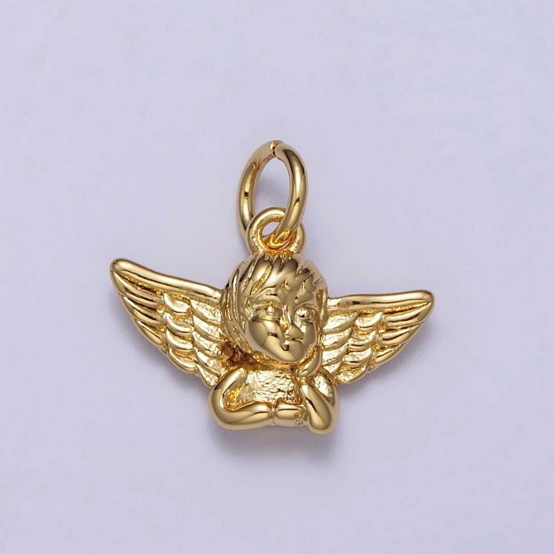 Cherub Baby Angel Valentine Puffed Add-On Charm in Gold &amp; Silver | AC316 AC317