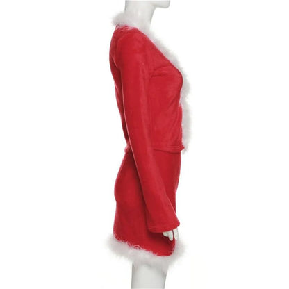 Sexy Christmas Party Velvet Dress
