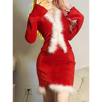 Sexy Christmas Party Velvet Dress