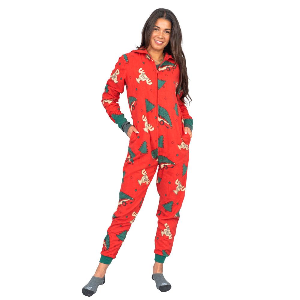 Christmas Vacation Moose Mug Full Pajama Jumpsuit