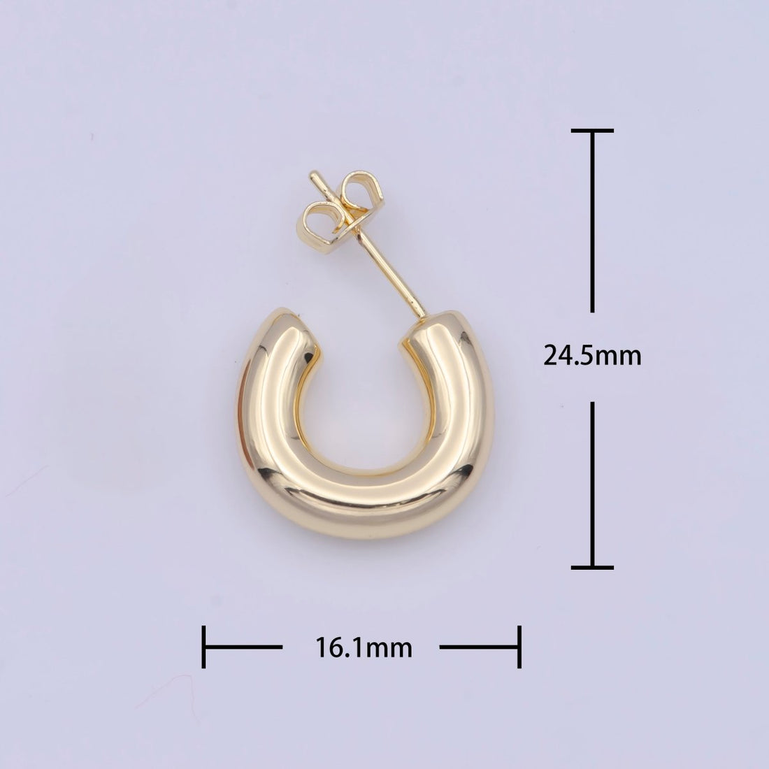 Chubby hoop earrings for women chunky hoop earring gold hoop earrings tube hoop earrings lightweight minimalist AD-585