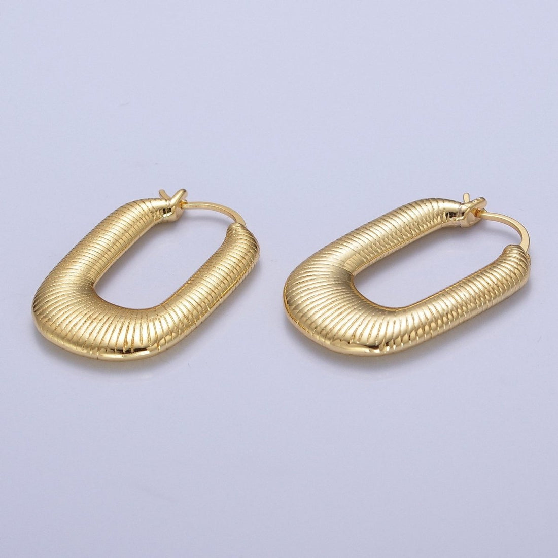 Chunky Bohemian Hoop Earring Gold Braided Hoop T-413