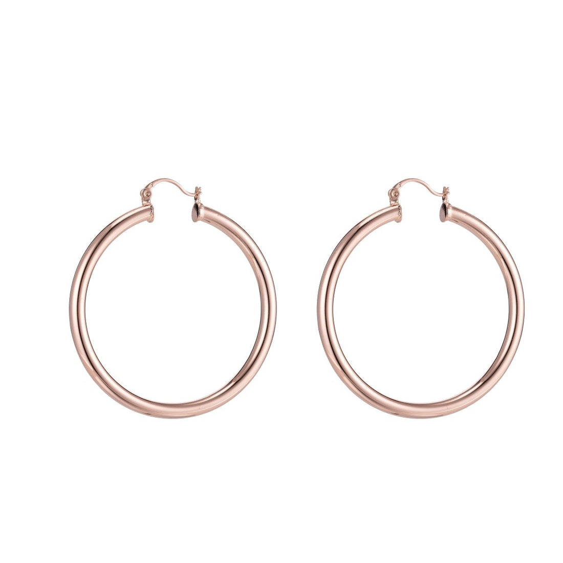 Chunky Gold Hoop Earrings, Fat Hoop Earrings, Chubby Hoop Earrings, Gold Hoop Earrings, Gold Hoops 40mm Rose Gold Hoop Q-464 - Q-471