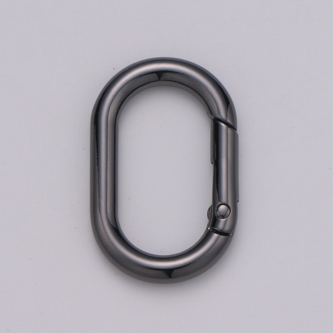 Chunky Gold Spring Gate Ring, Push Gate ring, 24x38mm Oval Ring, Charm Holder 24K Gold Filled Clasp for Link Chain Connector L-044~L-047