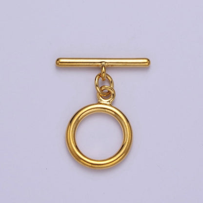 Classic 24k Gold Filled Round Toggle Clasp, Jewelry Clasp OT Clasp Findings L-708~L-710