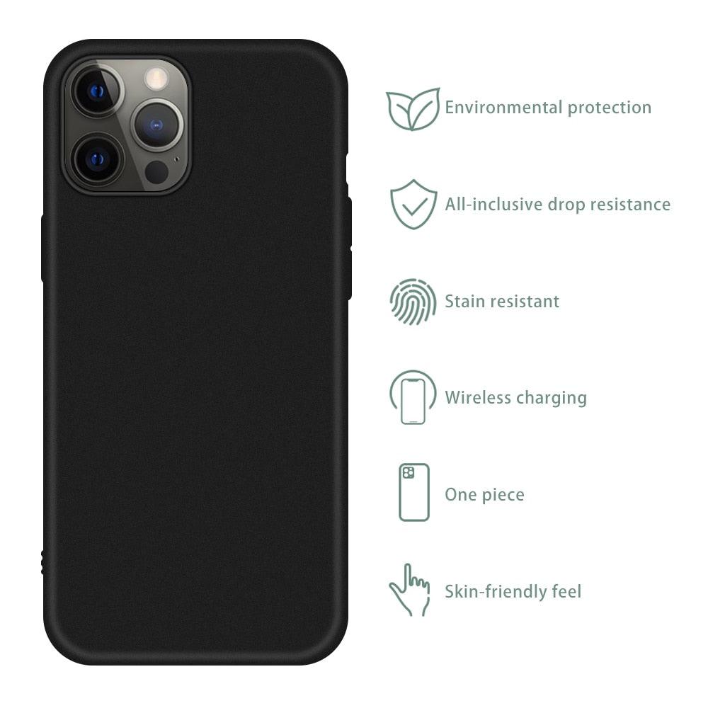 Classic Black Business Men Phone Case for iphone 14 13 Pro Max 13pro Case For iPhone 13pro Max Cover Silicone Case for iPhone 14 plus 12 11 Flexible Protective iPhone Case