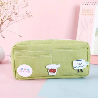 Classic Cartoon Large Capacity Stylish Students Pencil Pouch Cute Creative Design Case For School