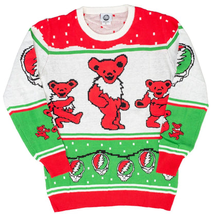 Classic Grateful Dead Dancing Bears Adult Unisex Ugly Christmas Sweater