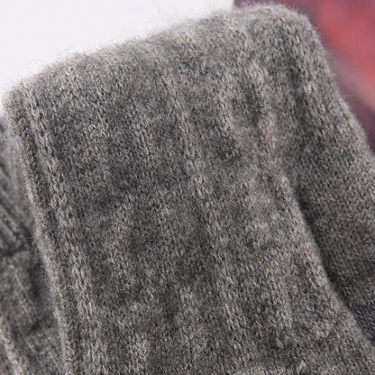 Classic Knitted Fingerless Winter  Unisex Outdoor Gloves For Men Women Retro Soft Unisex Stretch Elastic Warm Half Finger Cycling Gloves