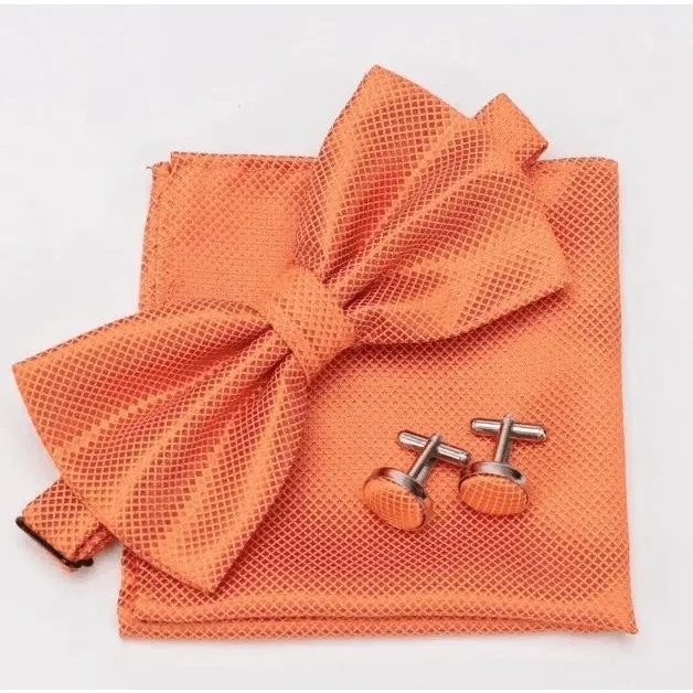 Classic Men Bowtie  Cufflinks Set Casual Men&
