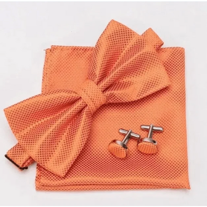 Classic Men Bowtie  Cufflinks Set Casual Men&