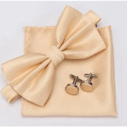 Classic Men Bowtie  Cufflinks Set Casual Men&
