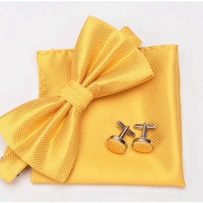 Classic Men Bowtie  Cufflinks Set Casual Men&
