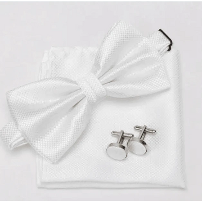 Classic Men Bowtie  Cufflinks Set Casual Men&
