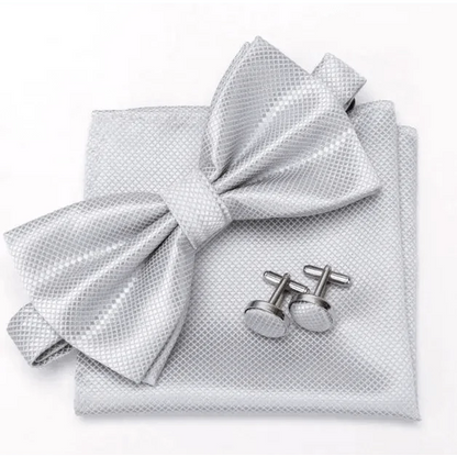 Classic Men Bowtie  Cufflinks Set Casual Men&