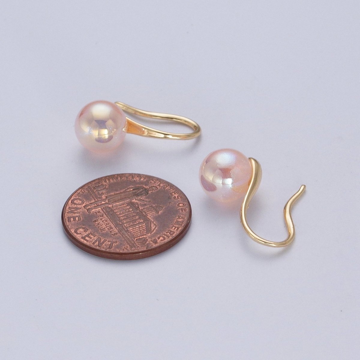 Classic Pearl Drop French Hook Earrings P-392 P-393 P-394 P-396