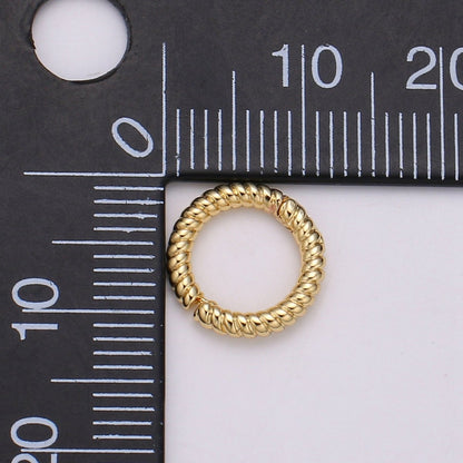 Classic Spiral Spring Gate Ring, Push Gate Ring Charm Holder Clasp for Connector, Wrislet Holder L-067~L-068