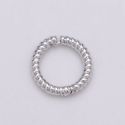 Classic Spiral Spring Gate Ring, Push Gate Ring Charm Holder Clasp for Connector, Wrislet Holder L-067~L-068